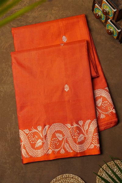 Fancy Silk Orange Saree