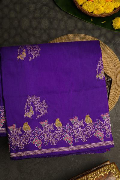 Banarasi Purpple  Silk Saree
