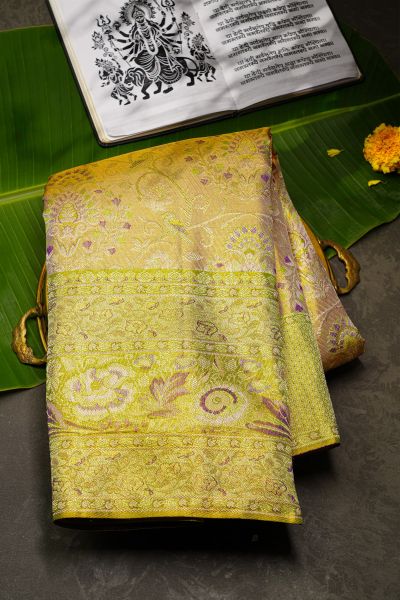 Kancheepuram Tissue Dual Colour Saree