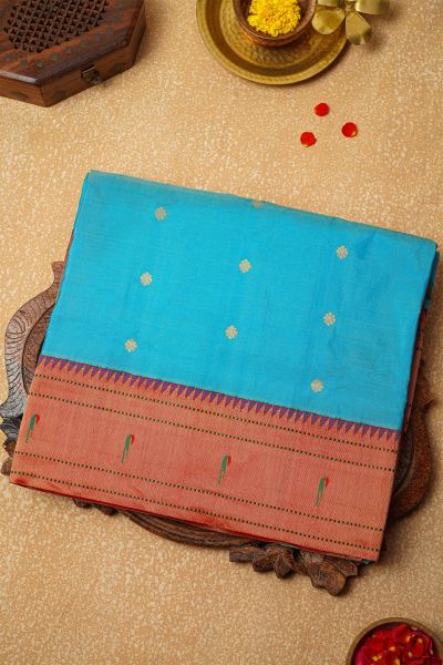 paithani Silk Sky Blue Saree