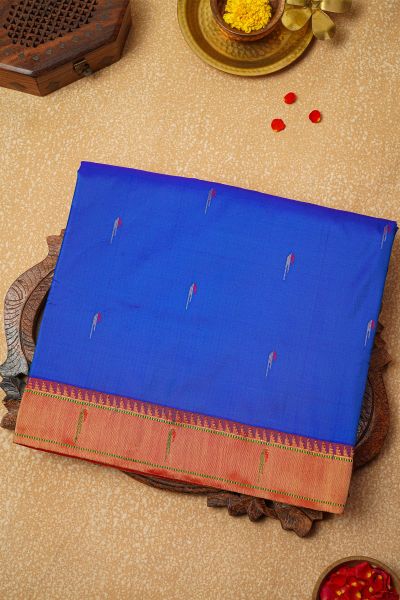 Paithani Silk Royal Blue Saree