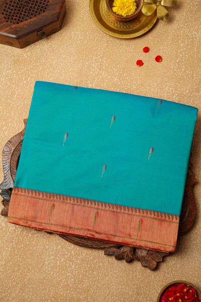 Paithani Silk Sky Blue Saree