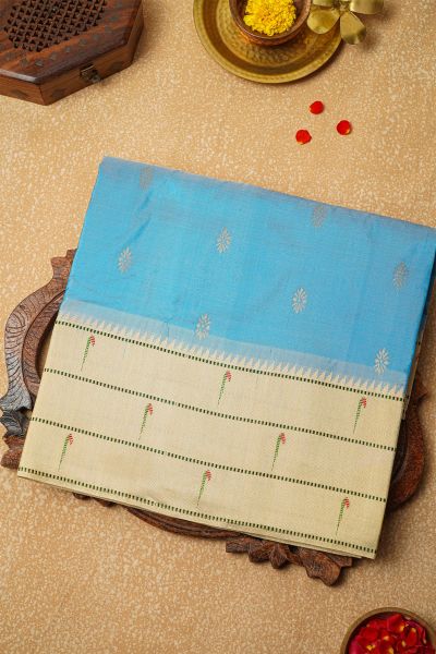 Paithani Silk Sky Blue Saree