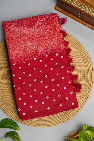 Fancy Matka Silk Red Saree