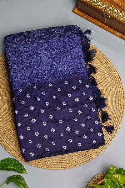 Matka Silk Royal Blue Saree