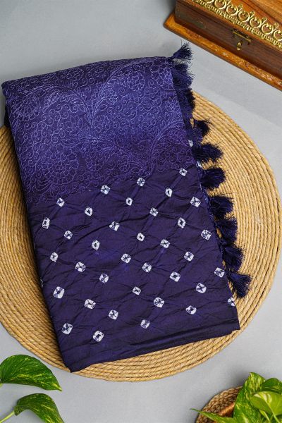 Fancy Matka Silk Blue Saree