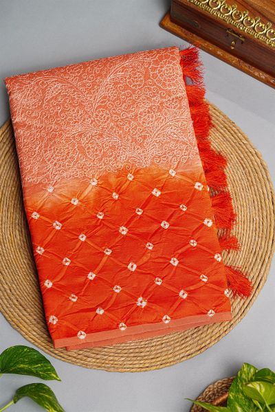 Fancy Matka Silk Orange Saree