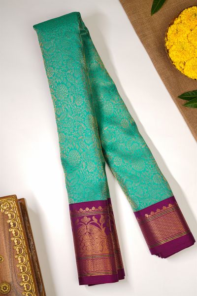 Gadwal Silk Sea Green Saree