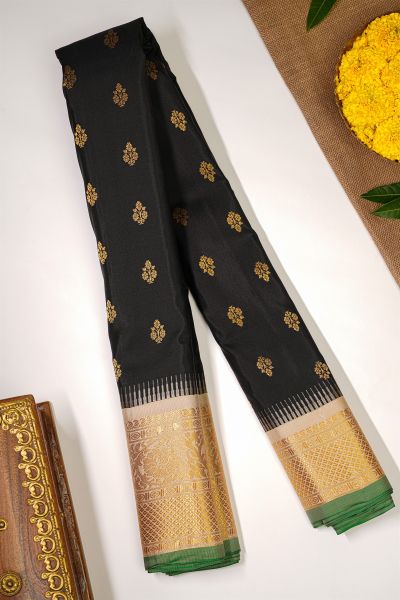 Gadwal Silk Black Saree