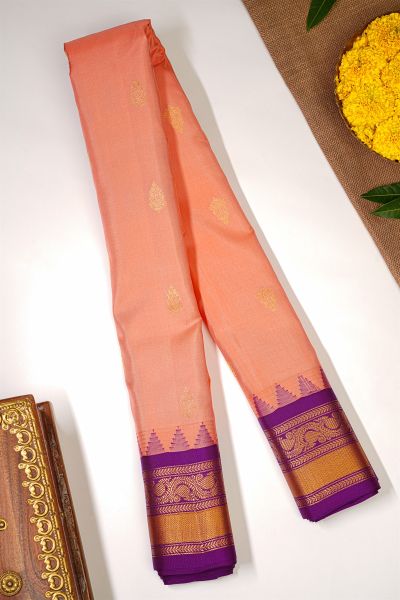 Gadwal Silk peach Saree
