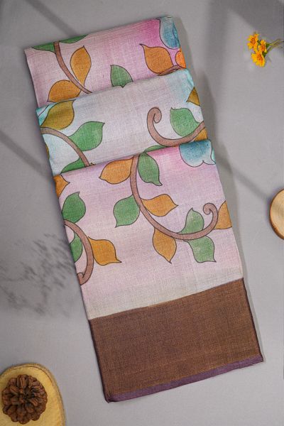 Fancy Tussar Multi Colour Saree