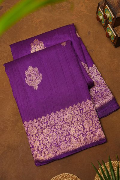 Fancy Matka Silk Lavender Saree