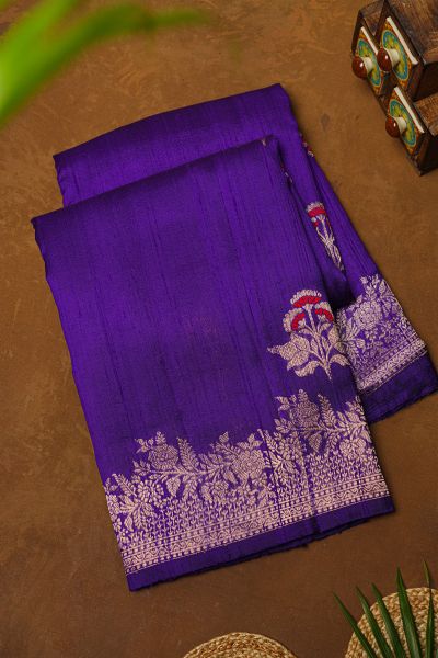 Fancy Matka Silk Blue Saree