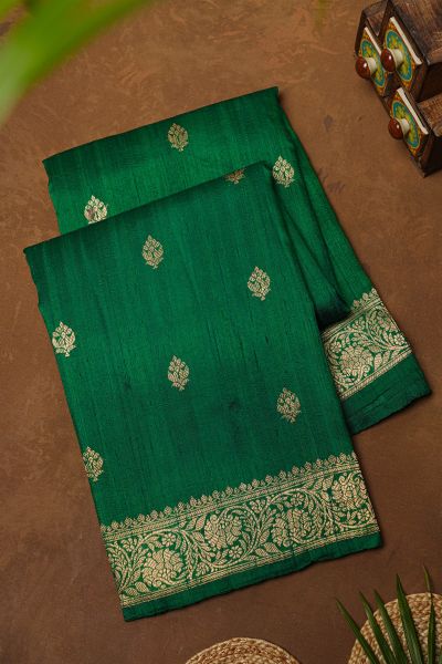 Fancy Matka Silk Green Saree