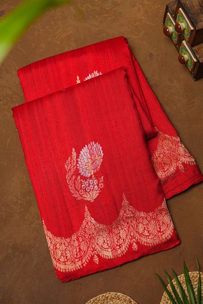 Fancy Matka Silk Red saree