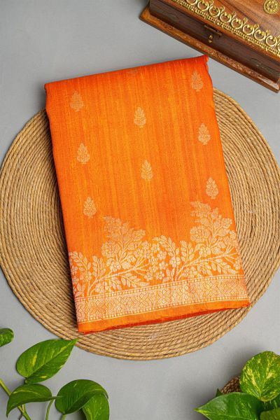 Fancy Matka Silk Orange Saree