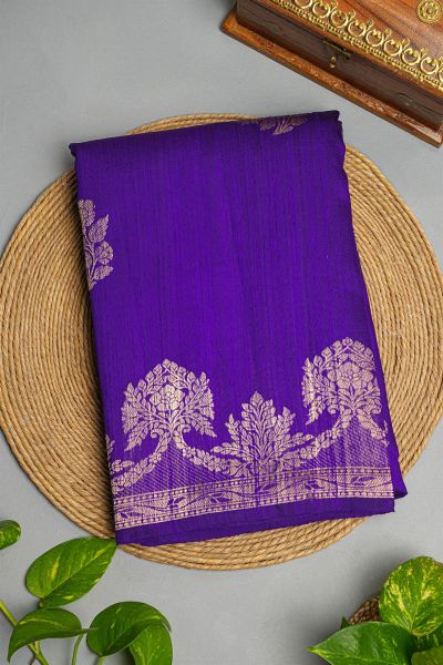 Fancy Matka Silk Purple Saree