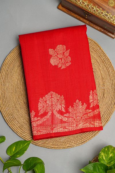 Fancy Matka Silk Red Saree