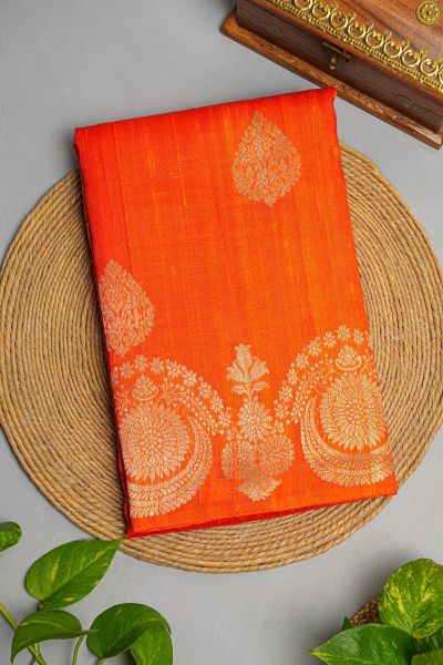 Fancy Matka Silk Orange saree