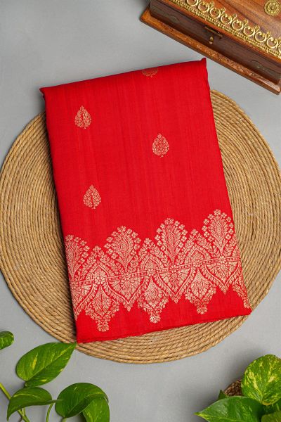 Fancy Matka Silk Red Saree