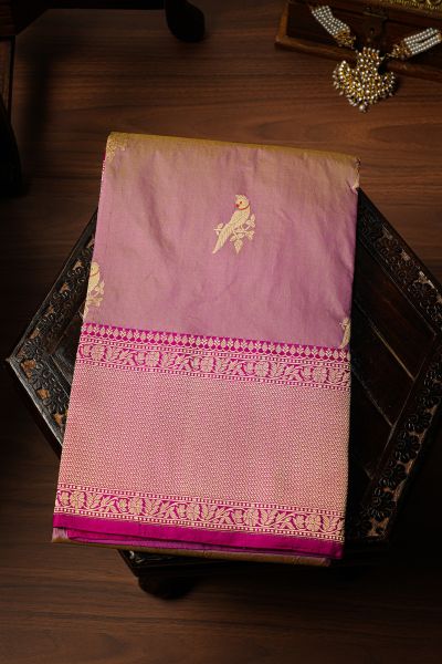 Banarasi Kathan Silk Dual Colour Saree