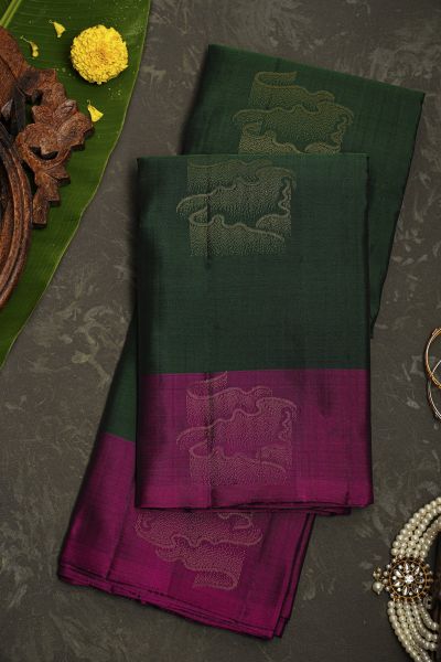 Coimbatore Soft Silk Bottle Green Saree