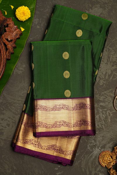 Coimbatore Soft Silk Green Saree