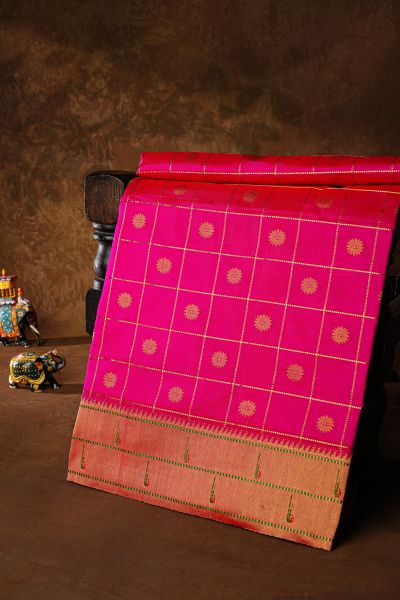 Paithani Silk Pink Saree