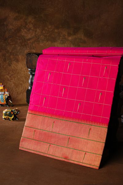 Paithani Silk Pink Saree