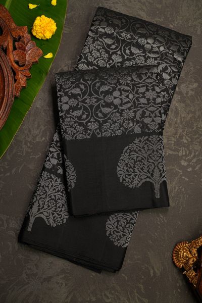 Coimbatore Soft Silk Black Saree