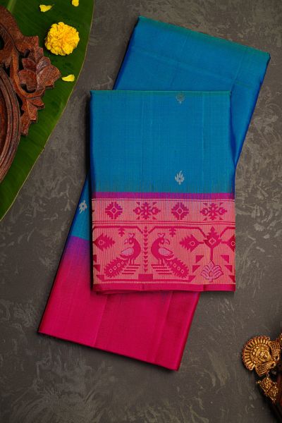 Coimbatore Soft Silk Blue Saree