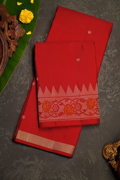 Coimbatore Soft Silk Red Saree
