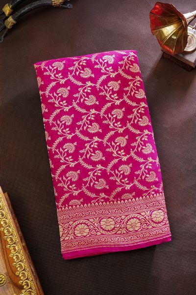 Banarasi Georgette Magenta Saree