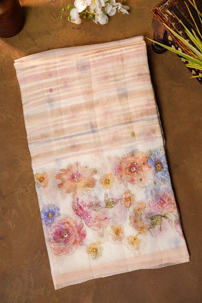Fancy Organza Dual Colour Saree