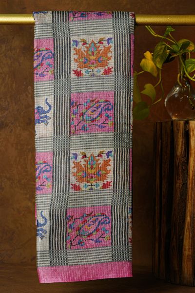Fancy Tussar Multi Colour Saree
