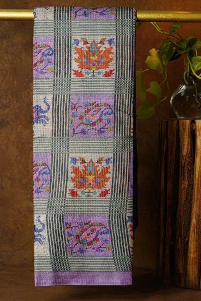 Fancy Tussar Multi Colour Saree