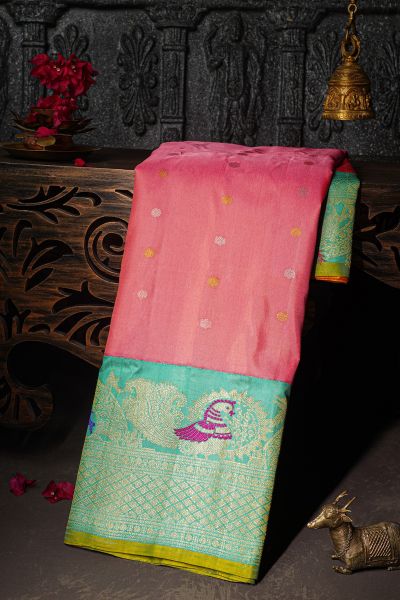 Gadwal Silk Pink Saree