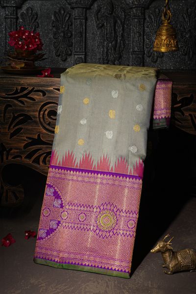 Gadwal Silk Grey Saree