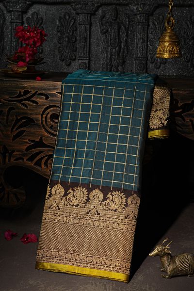 Gadwal Silk Dual Colour Saree
