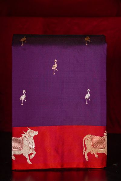 Banarasi Silk Navy Blue Saree