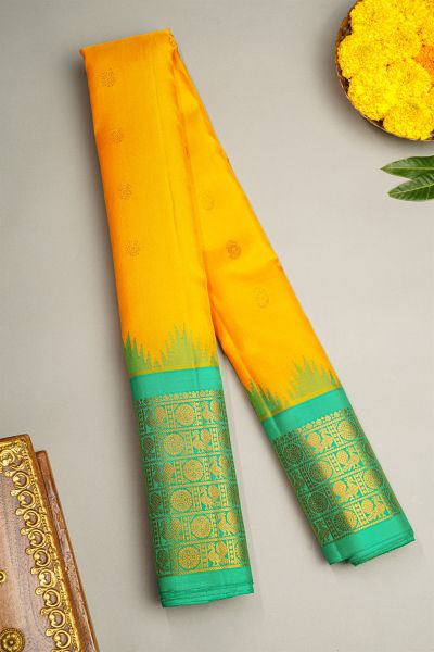 Gadwal Silk Mustard Saree