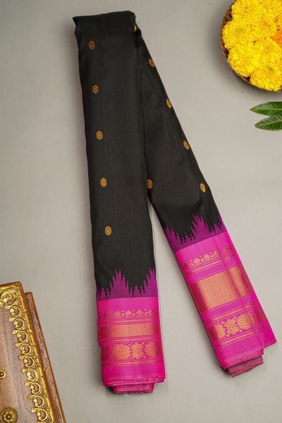 Gadwal Silk Black Saree