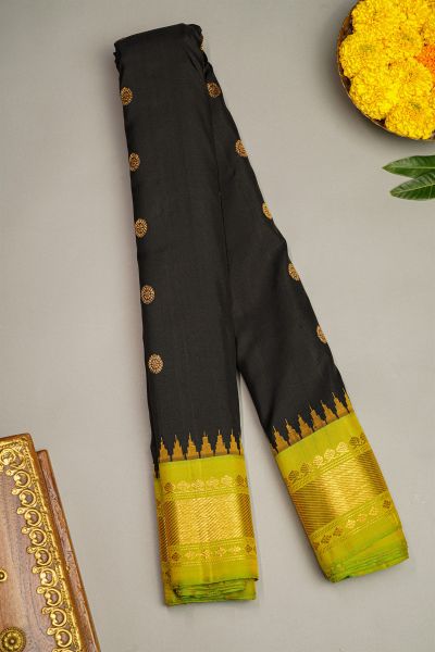 Gadwal Silk Black Saree