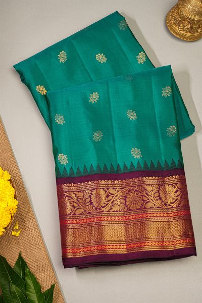 Gadwal Silk Light Green Saree