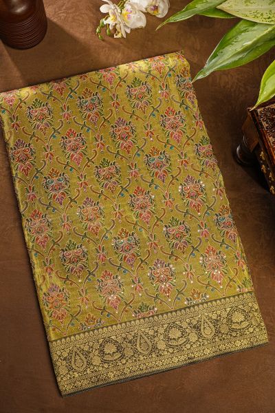 Fancy Silk Yellow Saree