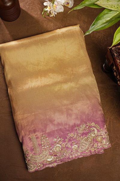 Fancy Tissue Gold Saree