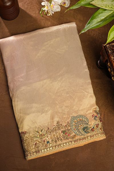 Fancy Tissue Dual Colour Saree