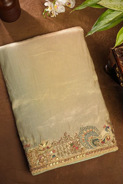 Fancy Tissue Dual Colour Saree