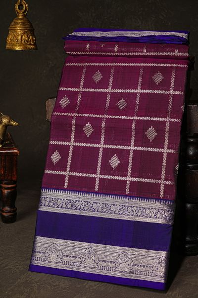 Venkatagiri Silk Wine Saree