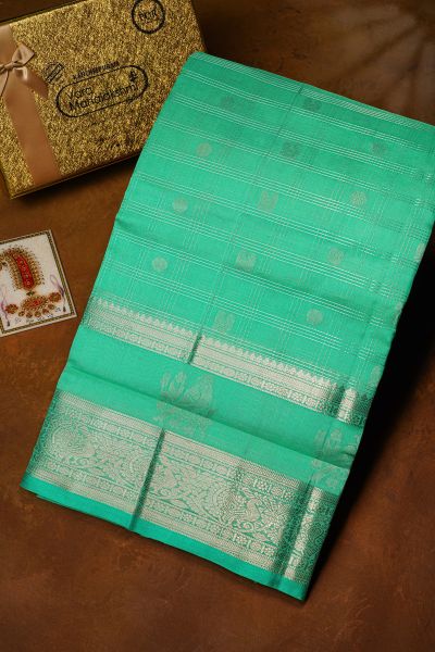 Kuppadam Sico Sea Green Saree